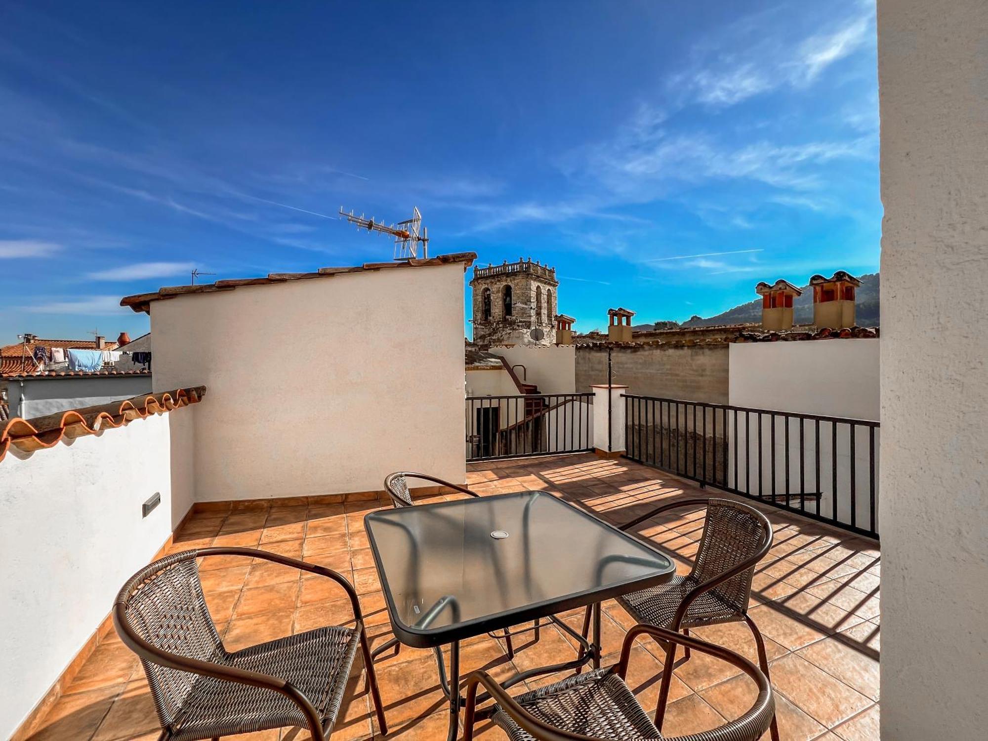 Ganganell Atic Apartamento Con Terraza En Besalú Kültér fotó
